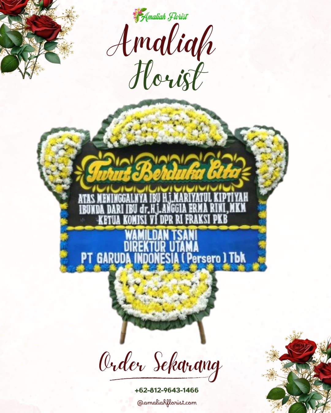 Papan Bunga Duka Sale
